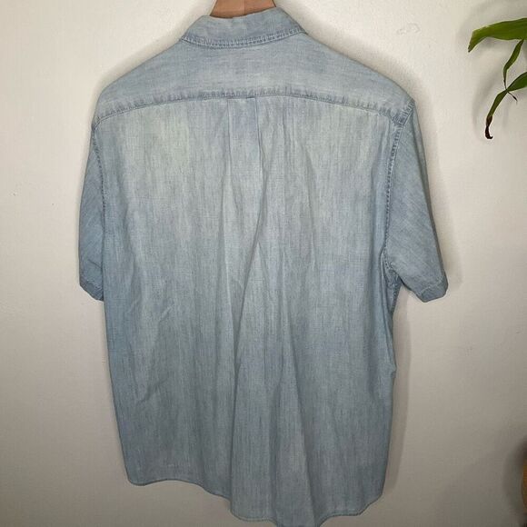 J. Crew Chambray Short Sleeve Shirt - Picture 2 of 4